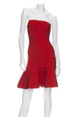 Hervé Léger Preorder Strapless Flared Bandage Dress