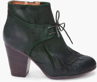  Green Raw Suede Booties 