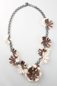 Lanvin Long Raffia Flower Necklace, 41l - Lyst