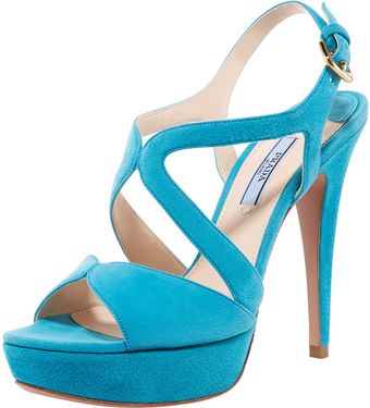 Prada Suede Butterfly Sandal - Lyst