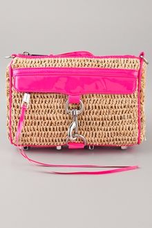 Rebecca Minkoff Straw with Neon Mini Mac Clutch - Lyst