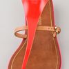 Sergio Rossi T Strap Rubber Sandals in Orange - Lyst