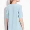 St. John Collection Jewel Neck Tee in Blue (pool) - Lyst
