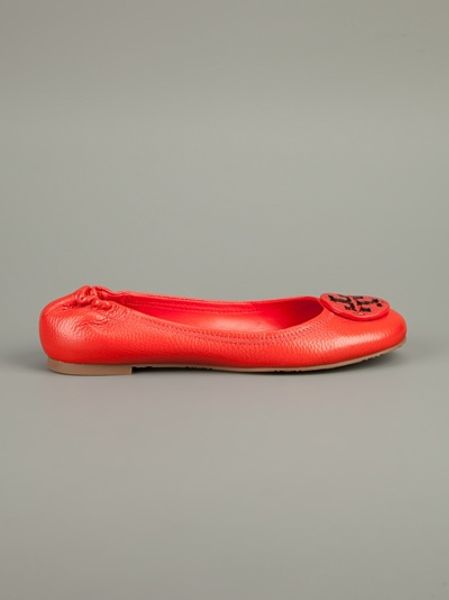 tory burch red patent flats