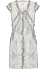 Valentino Ruffled Cotton and Silk-blend Dress