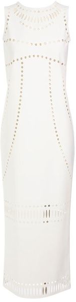 Yasmin Kianfar Laser Cut Long Simplex Dress - Lyst