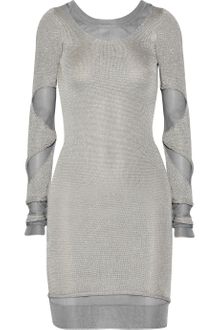 Zac Posen Cutout Metallic Sweater Dress - Lyst