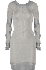 Zac Posen Cutout Metallic Sweater Dress