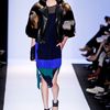 Bcbgmaxazria Fall 2012 Silk Satin Split Front Dress in Blue (black, brown) - Lyst