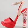 Bcbgmaxazria Marcel Mosaic Sandals in Red - Lyst