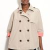 Calvin Klein Double Breasted Cape in Brown (tan) - Lyst