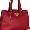 Dkny TexturedLeather Tote in Red - Lyst