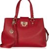 Dkny TexturedLeather Tote in Red - Lyst