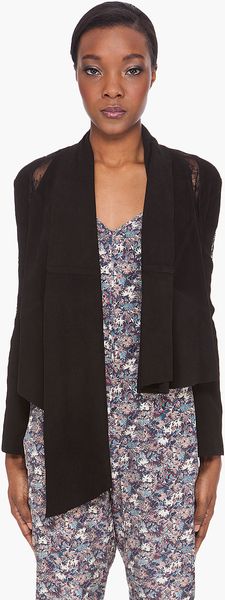  Black Lace Suede Jacket 