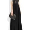 Mason By Michelle Mason Washedsilk Crepe De Chine and Leather Gown in Black - Lyst