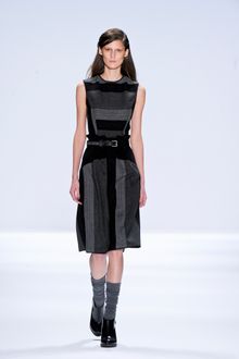 Richard Chai Fall 2012 Striped Wool Skirt - Lyst