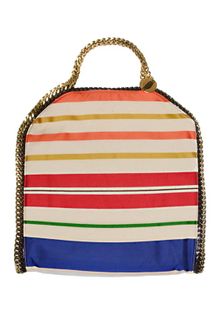 Stella McCartney Falabella Silk Striped Shoulder Bag - Lyst