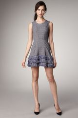 Theyskens' Theory Fringe-hem Tweed Dress