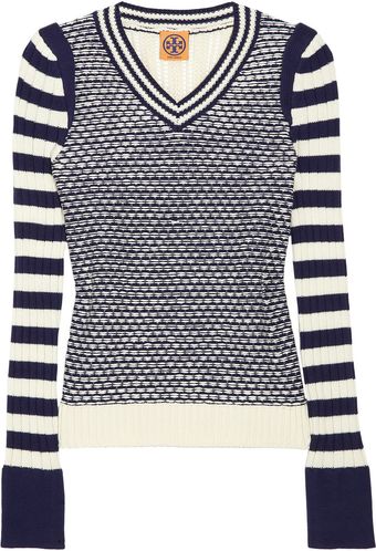  Alarice Contrast-striped Cotton Sweater 