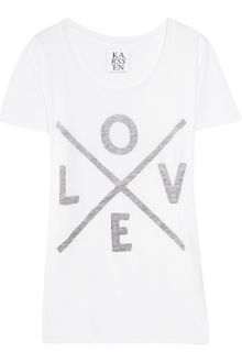 Zoe Karssen Love Cotton and Modal-blend T-shirt - Lyst