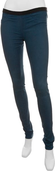  Embossed Leather Stretch Leggings 