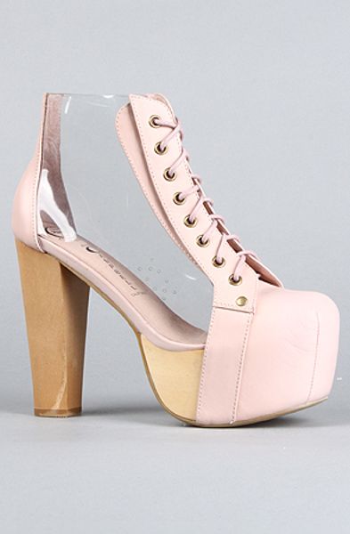 Jeffrey Campbell The Cleata Shoe in Nude Clear in Beige (nude) - Lyst