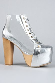 Jeffrey Campbell The Cleata Shoe in Silver Clear - Lyst