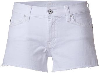 7 For All Mankind Clean White Shorts - Lyst