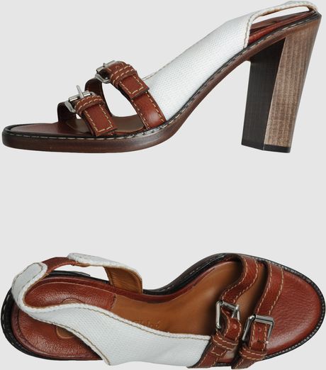 Chloé Highheeled Sandals in Brown - Lyst