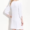 Diane Von Furstenberg Iliana Crochet Trim Silk Peasant Dress in White - Lyst