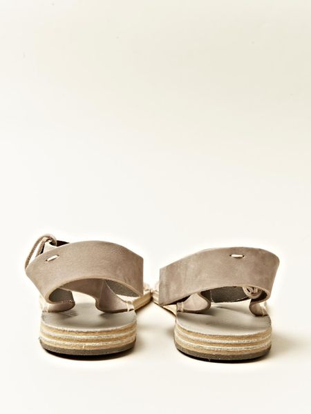 Maison Martin Margiela 22 Womens Leather Strap Sandals in Brown (grey) - Lyst