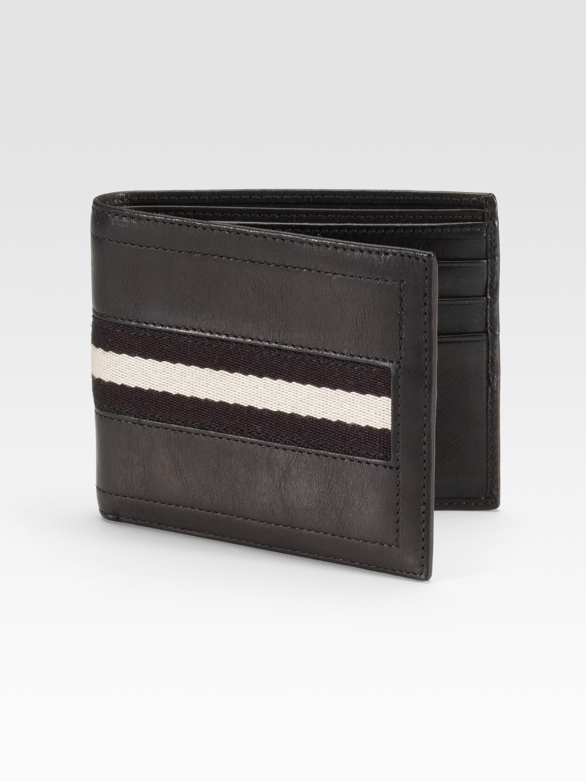 Bally Leather Wallet in Black for Men | Lyst