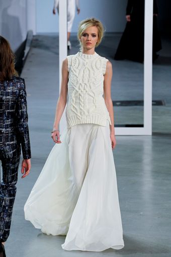 Derek Lam Fall 2012 Long Chiffon Skirt in White - Lyst