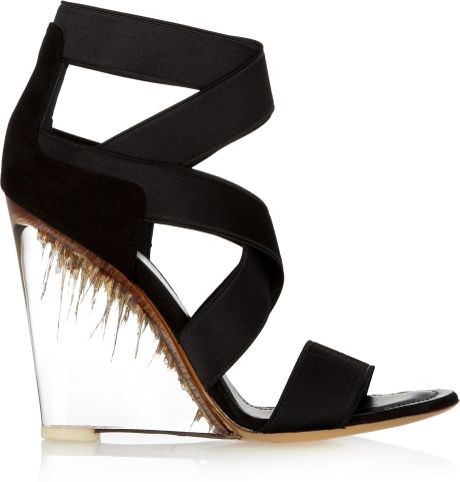 donna karan wedge sandals