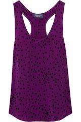 Gryphon Skinny Racerback Printed Silk Tank
