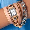 La Mer Collections Malibu Chain Wrap Watch in Silver - Lyst