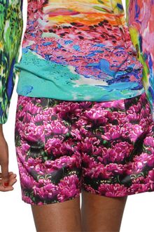 Mary Katrantzou Floral Print Silk Shorts - Lyst