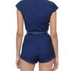 Mcq By Alexander Mcqueen Deep Neckline Short Jumpsuit in Blue - Lyst