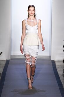 Peter Som Fall 2012 Sheer Peplum Evening Dress - Lyst