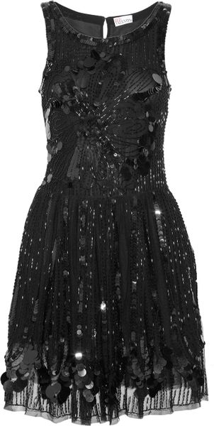 RED Valentino Embellished Mesh Dress - Lyst