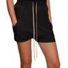 Rick Owens Doublelayered Silk Shorts in Black - Lyst