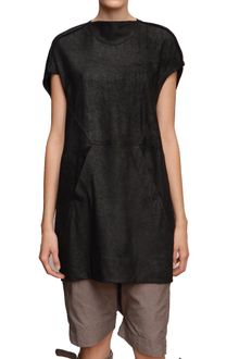 Rick Owens Leather Caped Tunic - Lyst