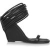 Rick Owens Multistrap Wedge Sandals in Black (multi) - Lyst