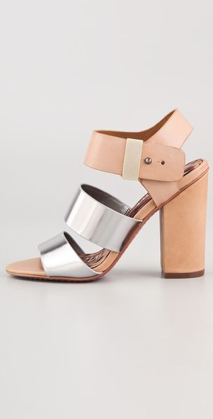 Sam Edelman Yelena High Heel Sandals in Pink (gunmetal) | Lyst