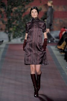 Tommy Hilfiger Fall 2012 Cable Knit Print Shirt Dress - Lyst