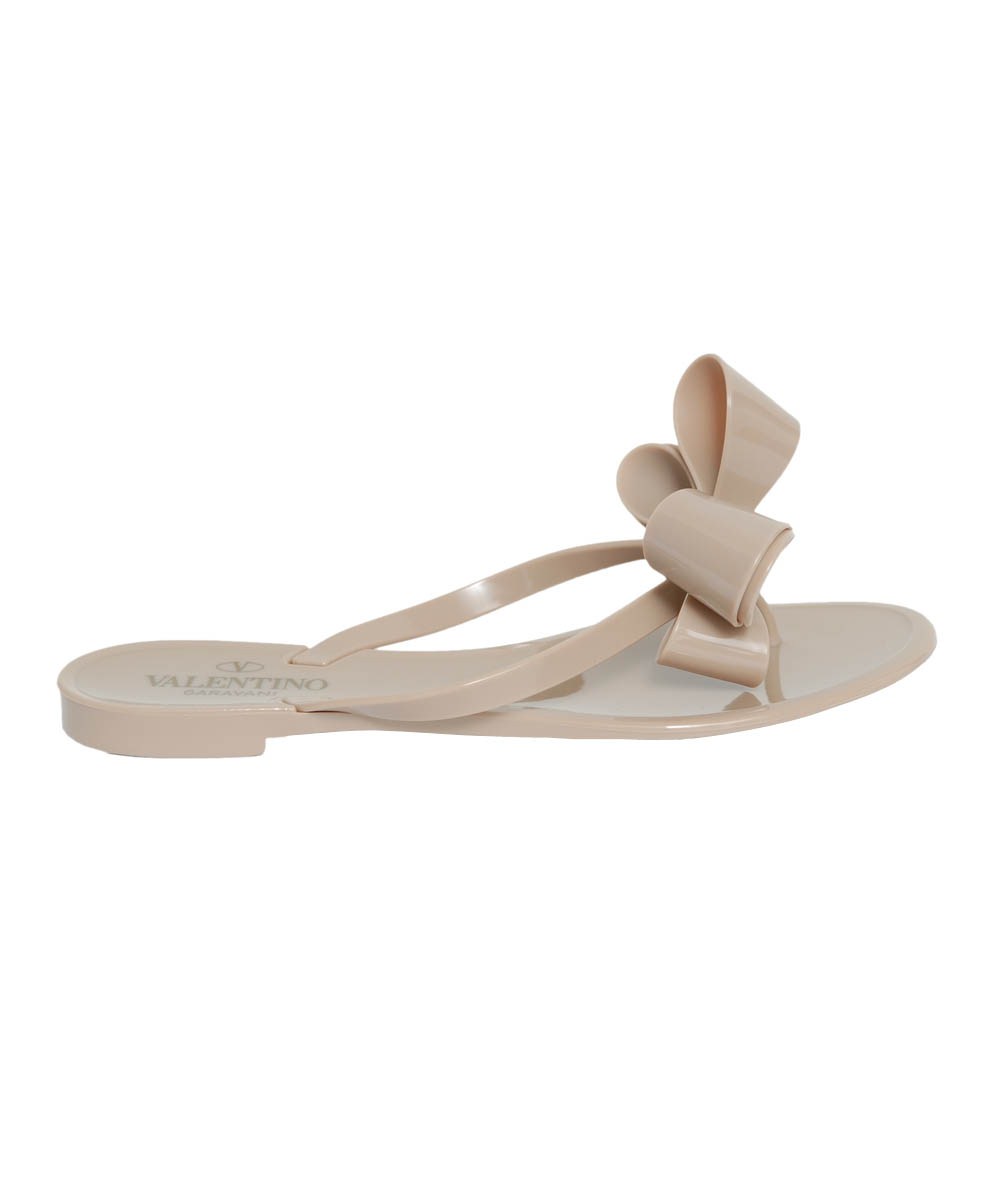 valentino studded bow flip flops