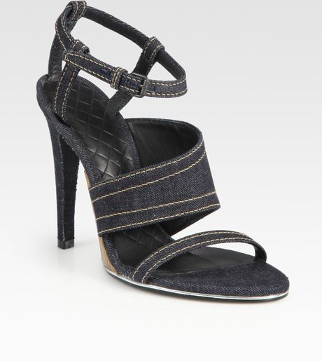 black denim sandals
