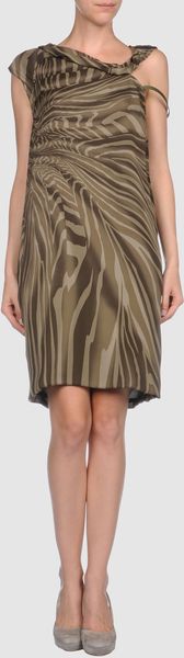 Gucci Short Dress in Brown (green) - Lyst