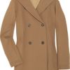 Jil Sander Doublebreasted Wool Coat in Brown - Lyst
