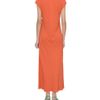 L'autre Chose Short Sleeve Long Dress in Orange - Lyst